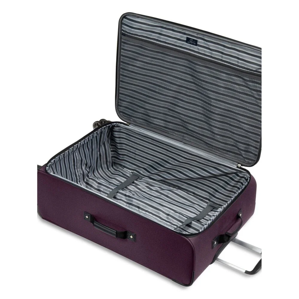Skyway Epic Large Check-in Spinner Softside purple Suitcase luggage